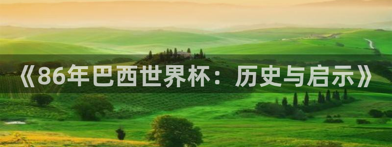 世界杯欧洲预选赛赛程：《86年巴西世界杯：历史与启示》